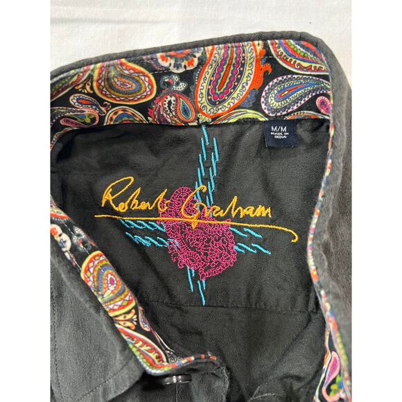 Robert Graham Long Sleeve Button Up Shirt Size Medium 100% Cotton - Picture 3 of 5